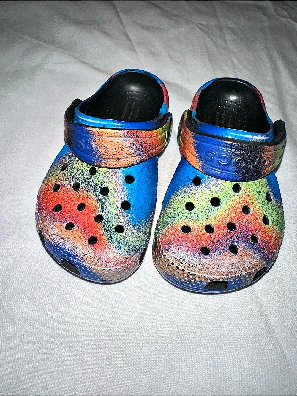 Crocs Kids' Classic Spray Dye Clog Multicolor Baby 7